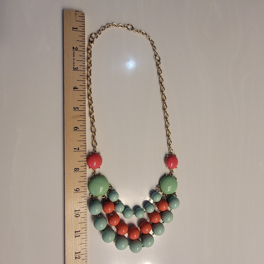 Summer Melon Tones Beaded Adjustable Gold-tone Necklace By Occasionally Made - Picture 8 of 12